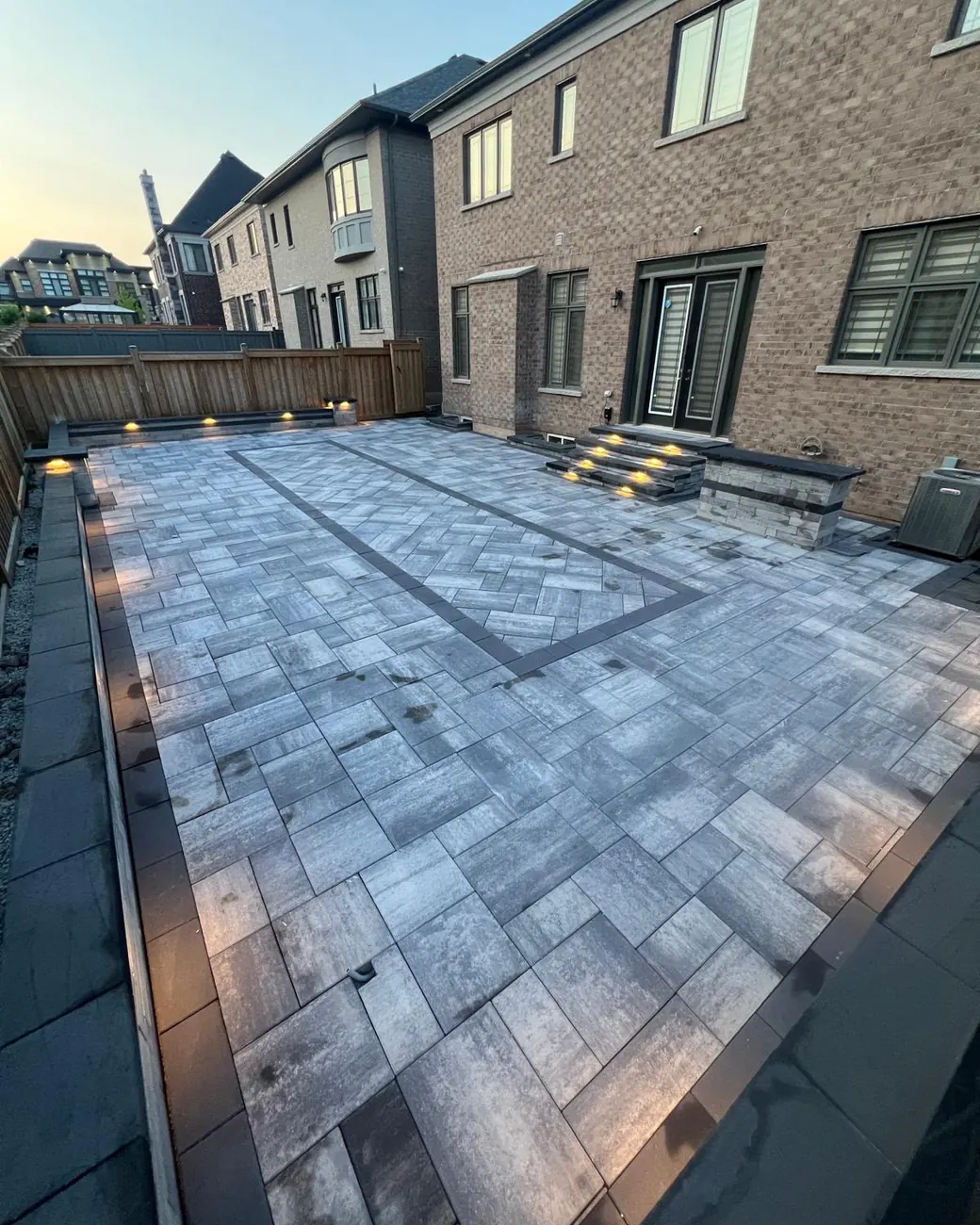 Illuminated Patio & Steps — Patio & Lighting by Petra Landscaping in the GTA & Durham Region